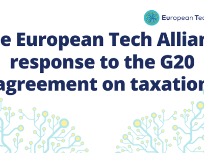 The European Tech Alliance sends a letter in response to the G20 agreement on taxation