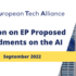 European Tech Alliance Position on EP Proposed Amendments on the AI Act